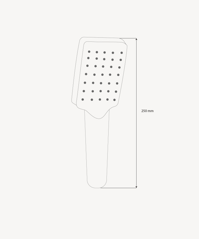 Rectangular 2-Function Handheld Shower