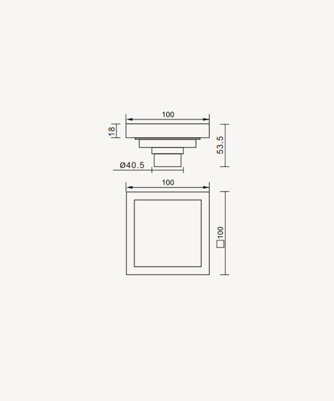 Square Floor Drain - Reversible
