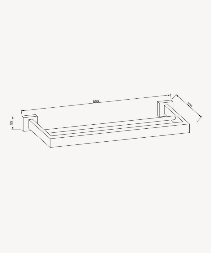 Nara Wall-Mounted Double Towel Rail