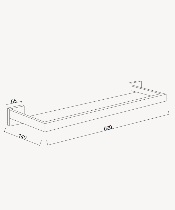 Nara Wall-Mounted Glass Shelf