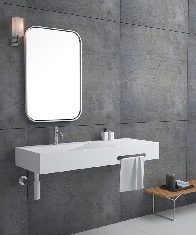 Gandajika Wall-Hung Basin - Matte White