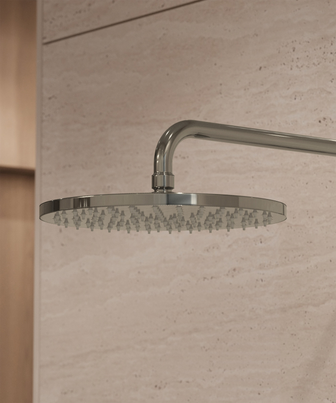 Wall-mounted thermostatic shower column – Champagne – Fiumina