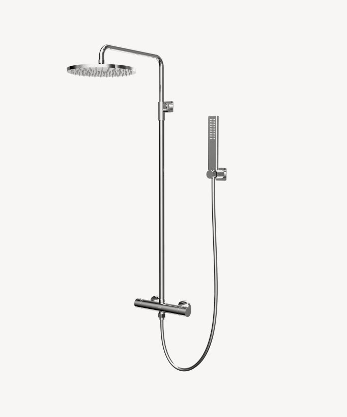 Wall-mounted thermostatic shower column – Chrome – Fiumina
