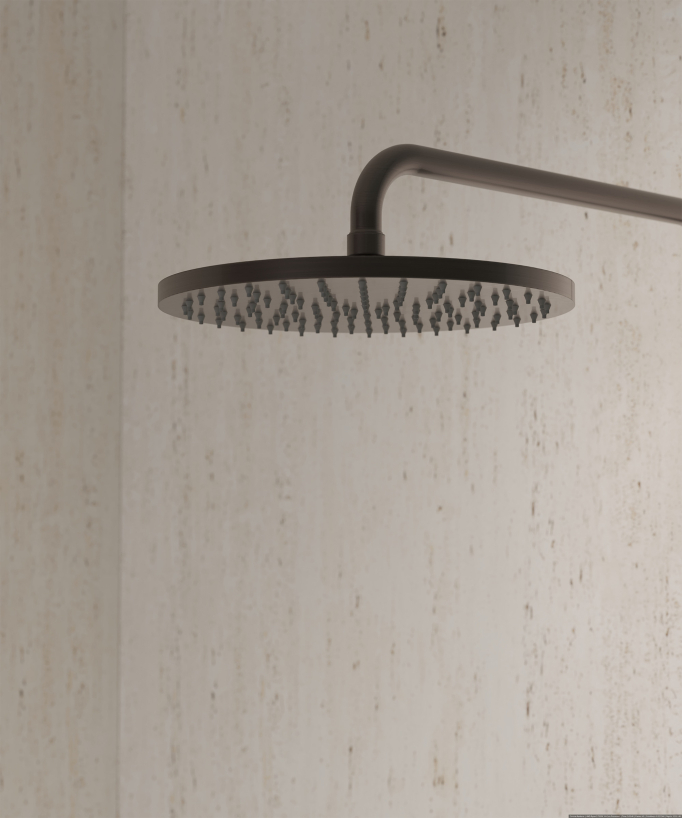 Wall-mounted mechanical mixer shower column – Brushed mocha – Corbeau