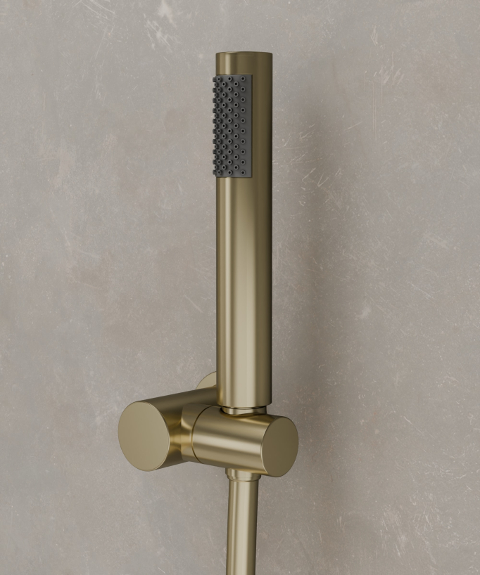 Wall-Mounted Shower Column with Mixer - Brushed Gold - Leros