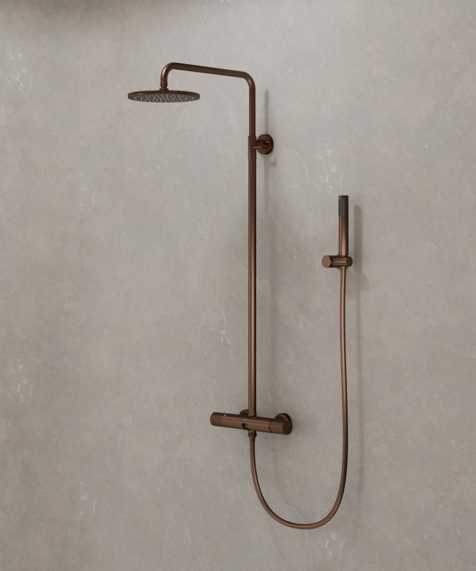 Wall-Mounted Shower Column with Mixer - Leros