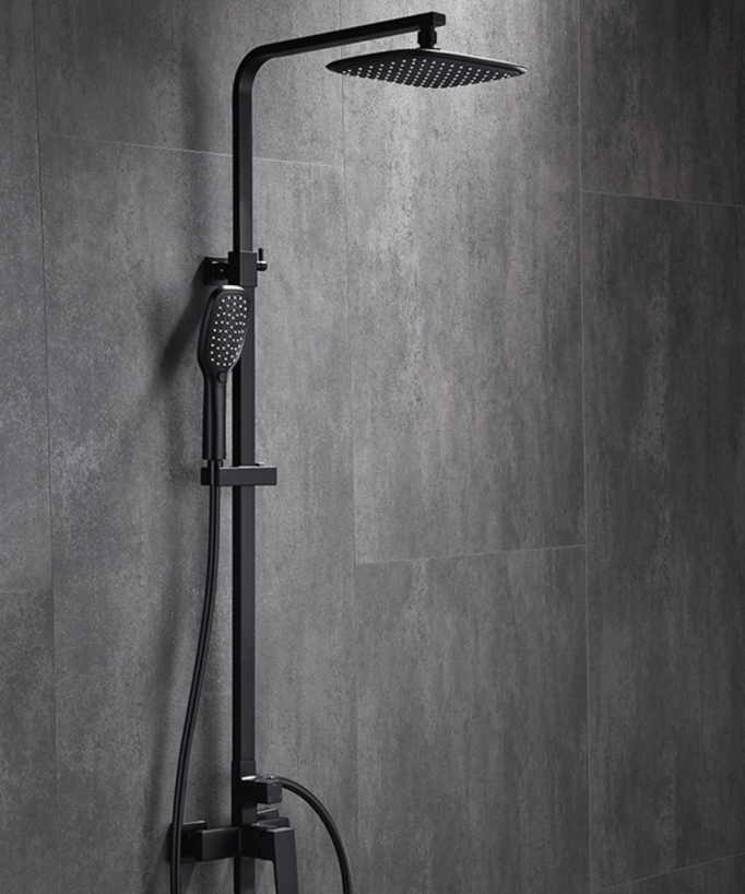 Léon Black Bath Shower with Mixer