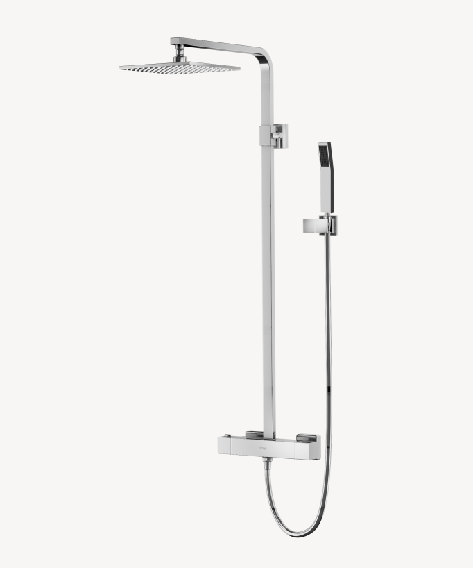 Sirius Modern Chrome Thermostatic Shower Column