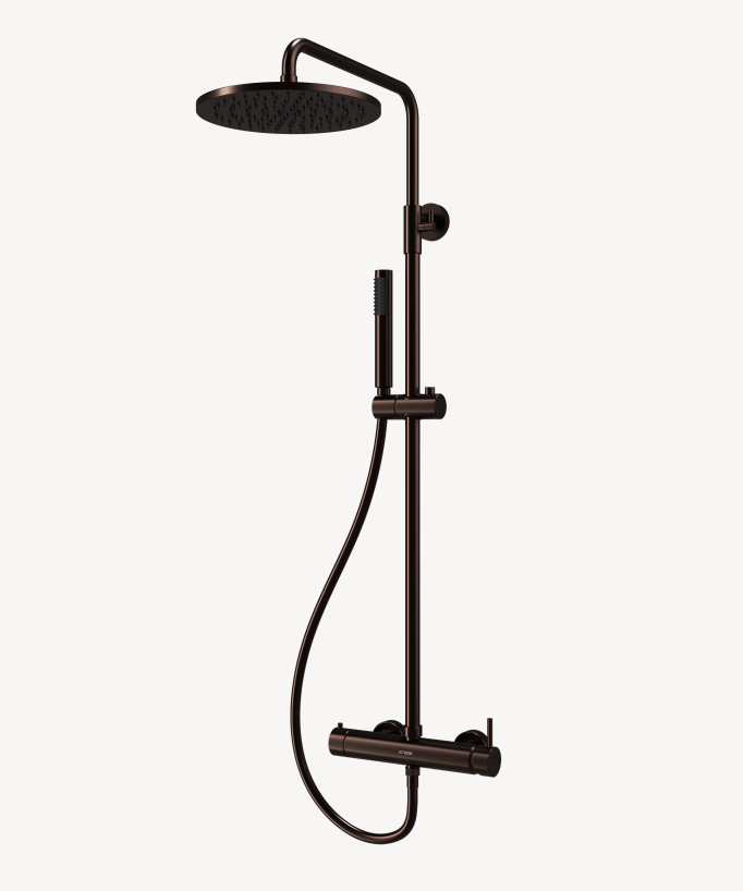 Wall-mounted mechanical mixer shower column – Corbeau
