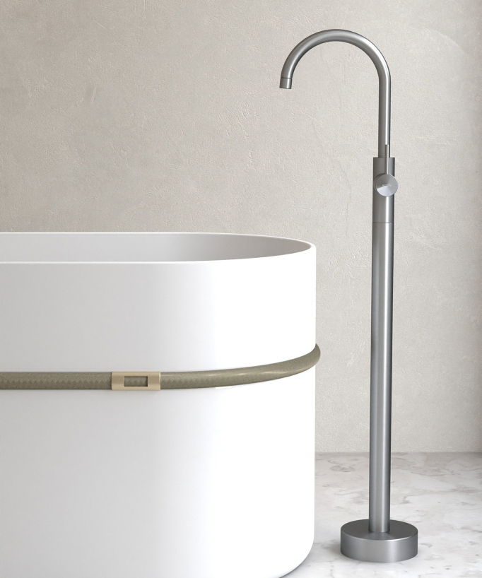 Single-Column Bath Mixer - Gunmetal - Corbeau