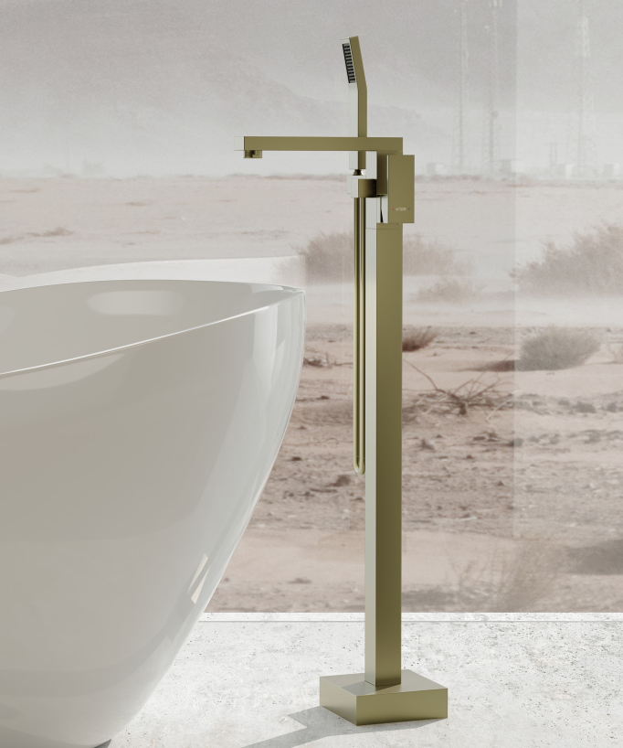 Single-Column Bath-Shower Mixer - Brushed Gold - Sirius