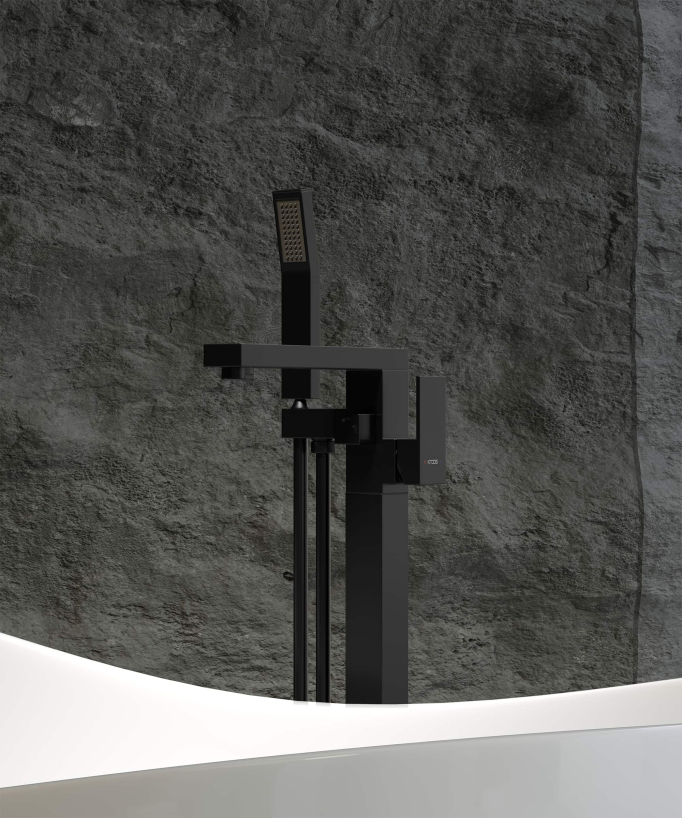 Single-Column Bath-Shower Mixer - Black - Sirius