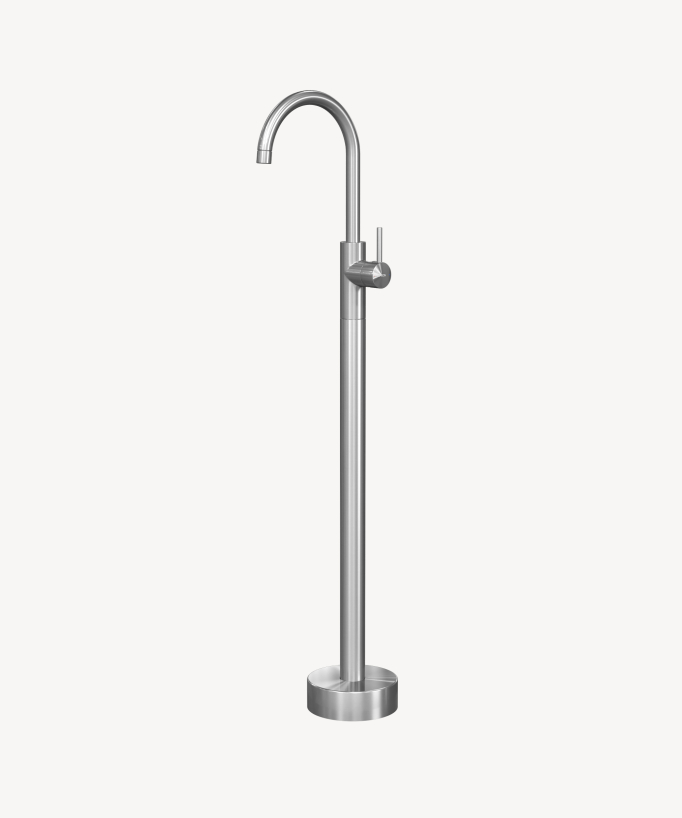 Single-Column Bath Mixer - Brushed Nickel - Corbeau