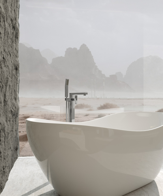 Single-Column Bath-Shower Mixer - Chrome - Sirius