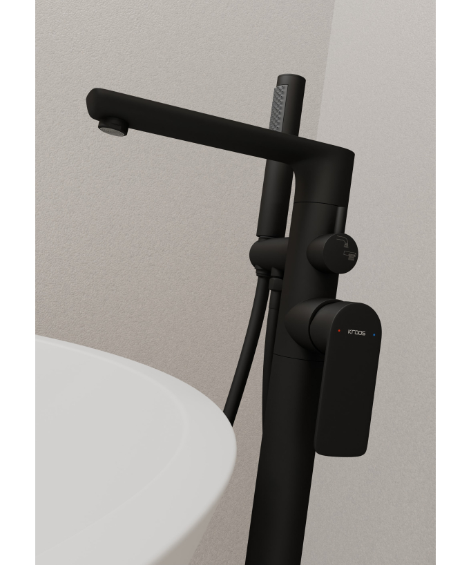 Freestanding Bath Tap - Black - Nunki