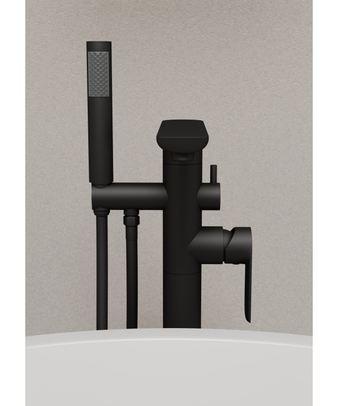 Freestanding Bath Tap - Black - Nunki
