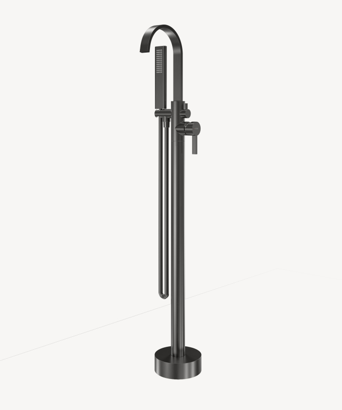 Freestanding Bath & Shower Mixer Tap Gunmetal - Fiumina