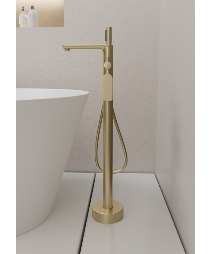 Freestanding Bath Tap - Brushed Gold - Nunki