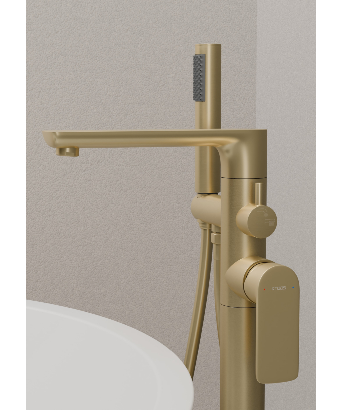 Freestanding Bath Tap - Brushed Gold - Nunki