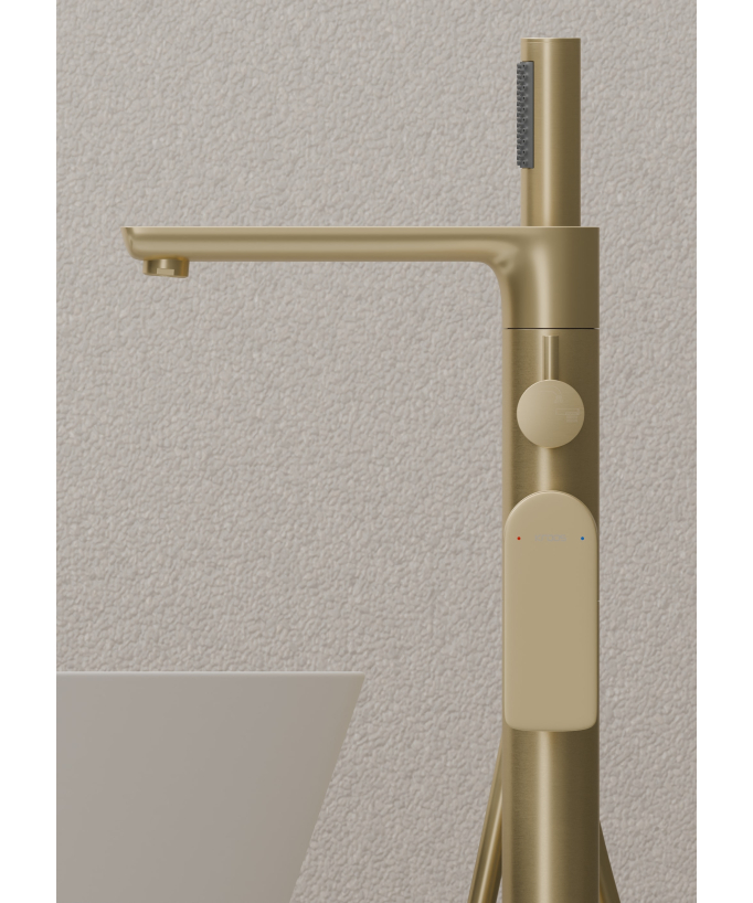 Freestanding Bath Tap - Brushed Gold - Nunki