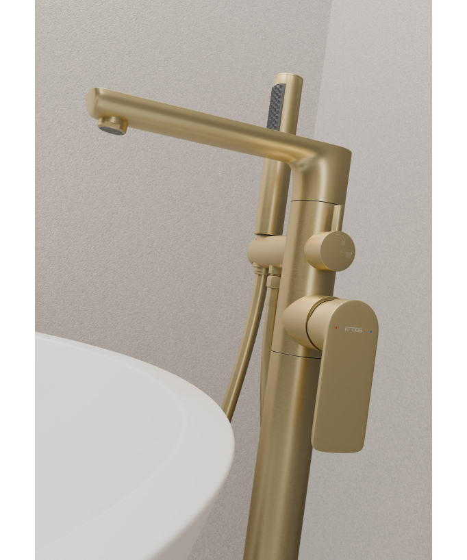 Freestanding Bath Tap - Brushed Gold - Nunki