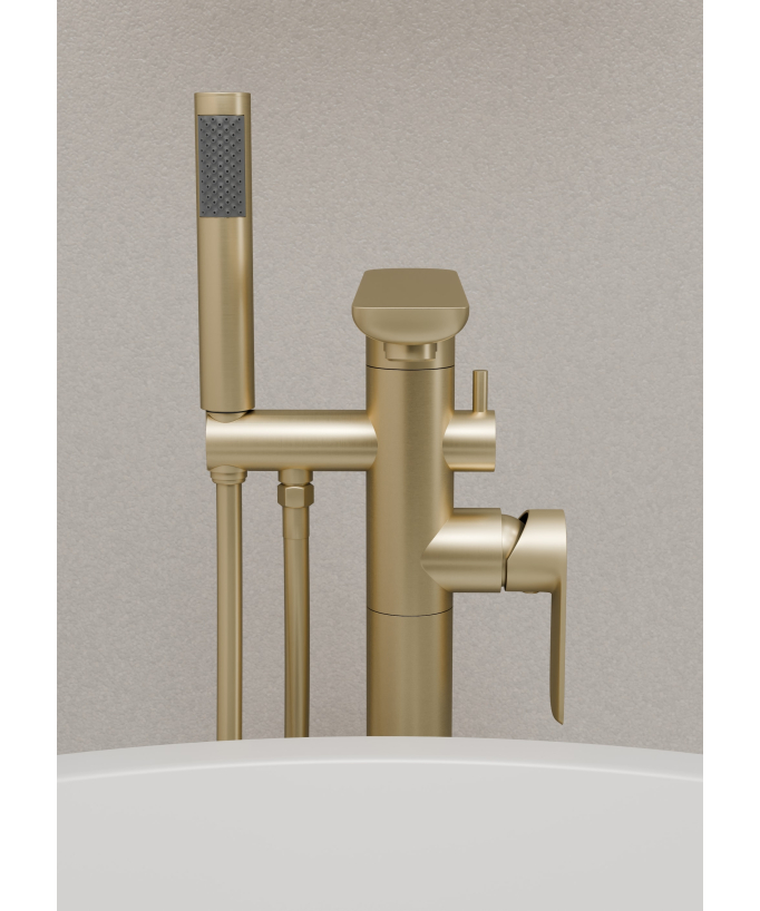 Freestanding Bath Tap - Brushed Gold - Nunki