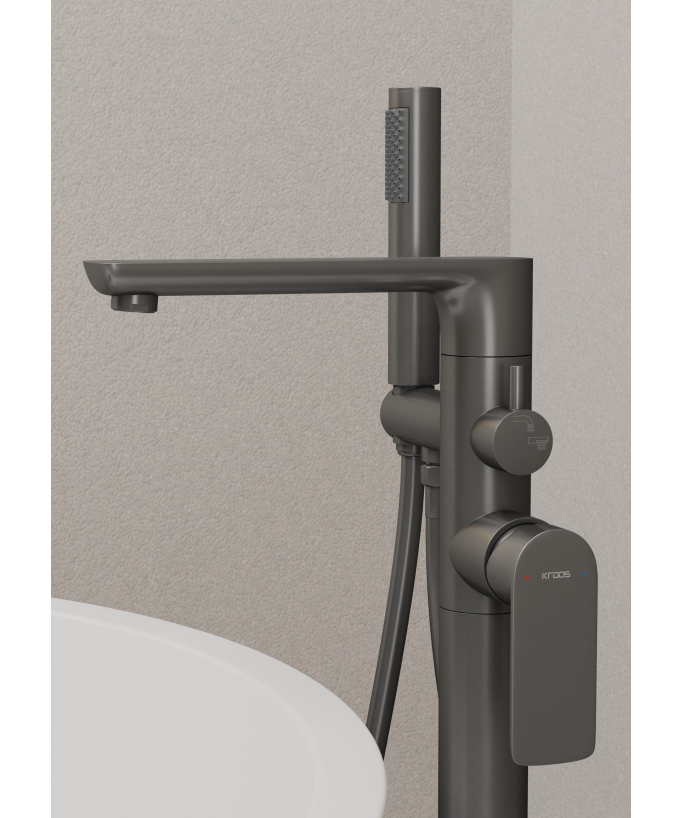 Freestanding Bath Tap - Gunmetal - Nunki