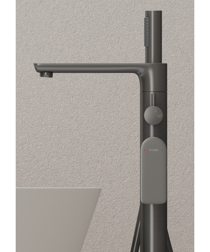 Freestanding Bath Tap - Gunmetal - Nunki
