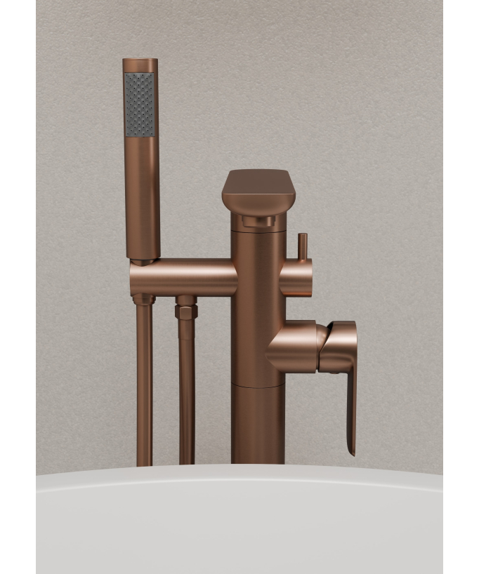 Freestanding Bath Tap - Brushed Rose Gold - Nunki