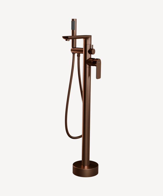 Freestanding Bath Tap - Brushed Rose Gold - Nunki