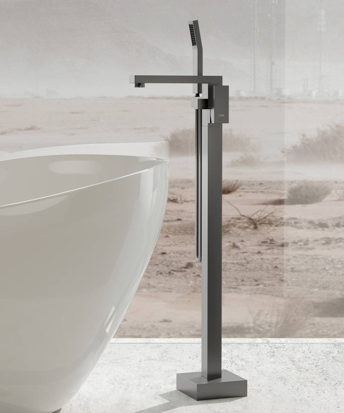 Single-Column Bath-Shower Mixer - Gunmetal - Sirius