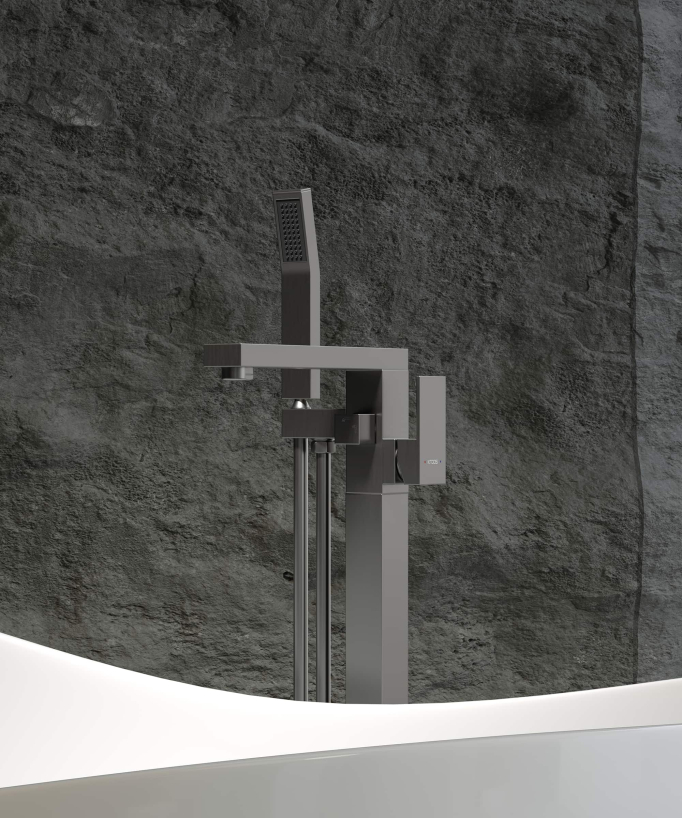 Single-Column Bath-Shower Mixer - Gunmetal - Sirius