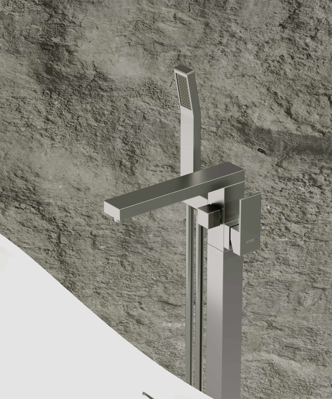 Single-Column Bath-Shower Mixer - Brushed Nickel - Sirius