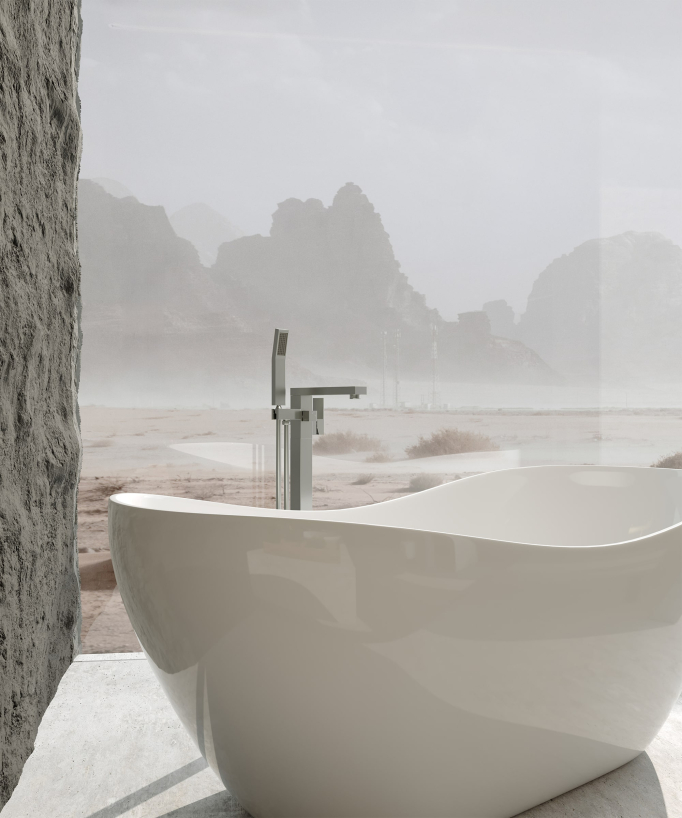 Single-Column Bath-Shower Mixer - Brushed Nickel - Sirius