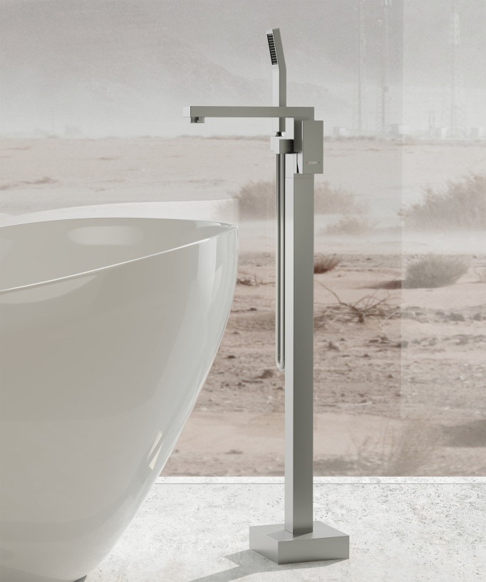 Single-Column Bath-Shower Mixer - Brushed Nickel - Sirius