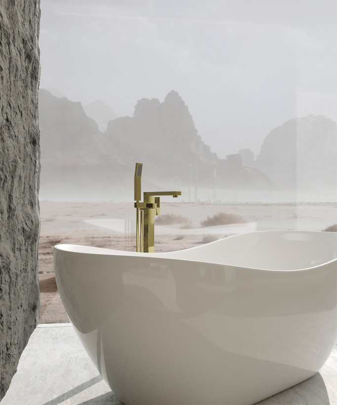 Single-Column Bath-Shower Mixer - Gold - Sirius