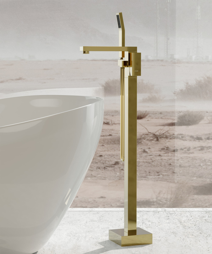 Single-Column Bath-Shower Mixer - Gold - Sirius