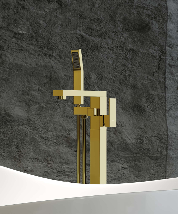 Single-Column Bath-Shower Mixer - Gold - Sirius