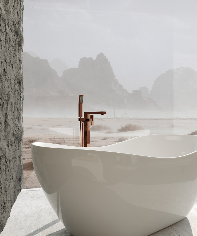 Single-Column Bath-Shower Mixer - Rose Gold - Sirius