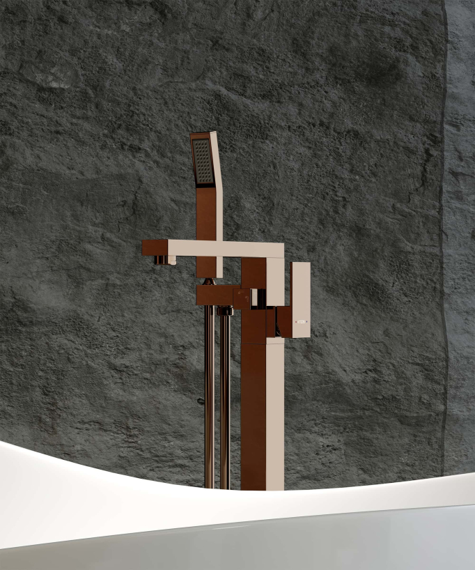 Single-Column Bath-Shower Mixer - Rose Gold - Sirius