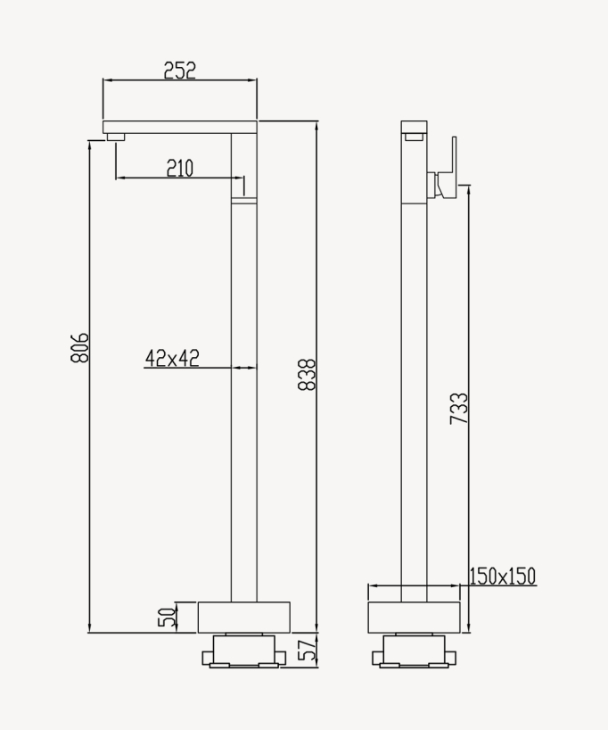 Tall Vessel Basin Mixer Tap Chrome - Sirius