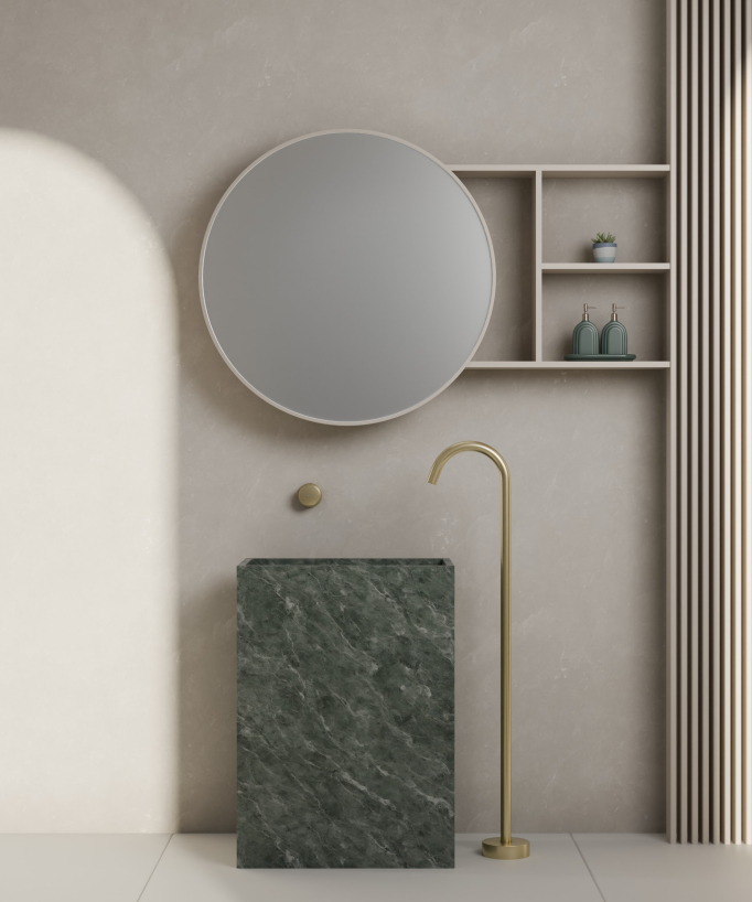 Single-hole basin mixer tap without flow adjustment – Leros