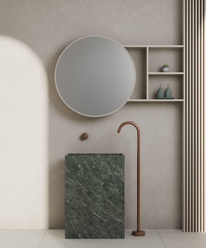 Single-hole basin mixer tap without flow adjustment – Leros