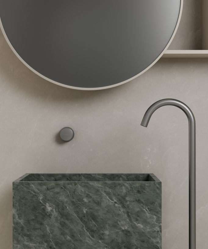 Tall Vessel Basin Mixer Tap No Flow Control Gunmetal - Leros