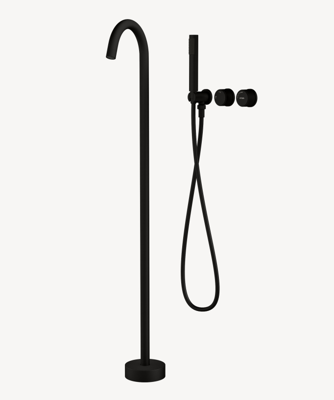 Freestanding & concealed bath mixer tap – Leros