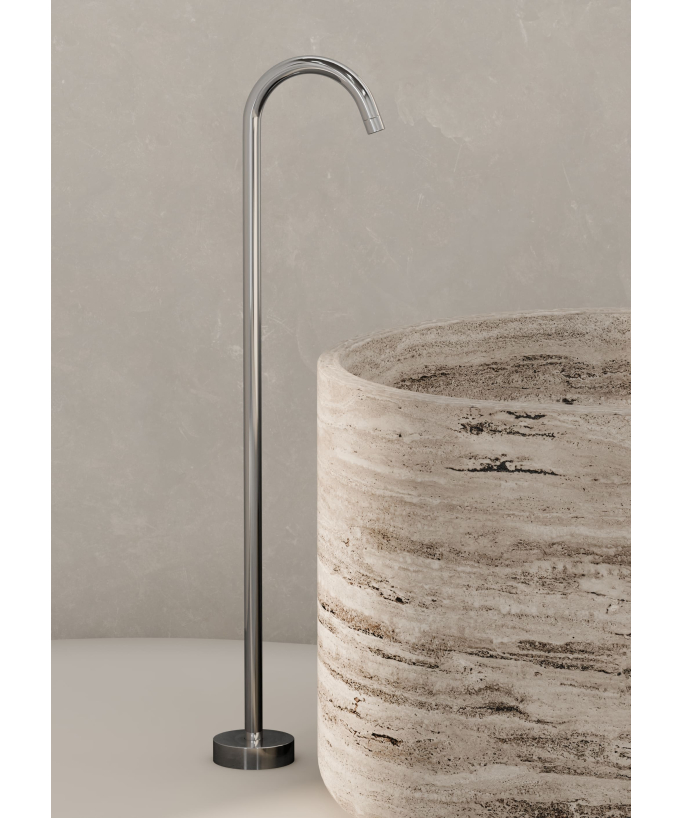 Freestanding & concealed bath mixer tap – Leros