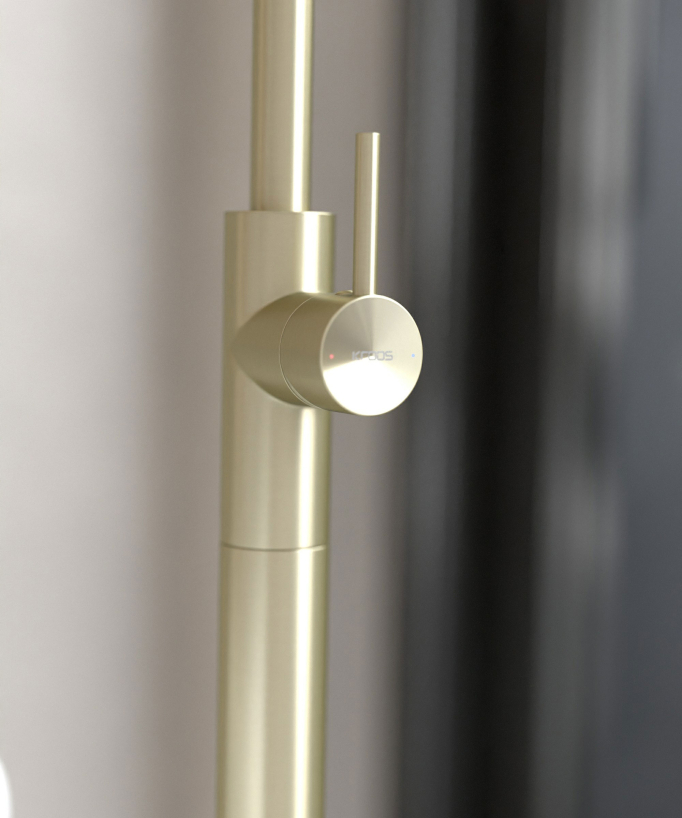 Single-Column Bath Mixer - Brushed Gold - Corbeau