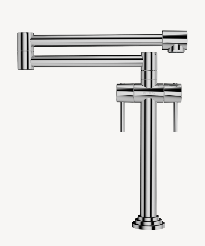 Retro Style Kitchen Mixer Tap - Chrome