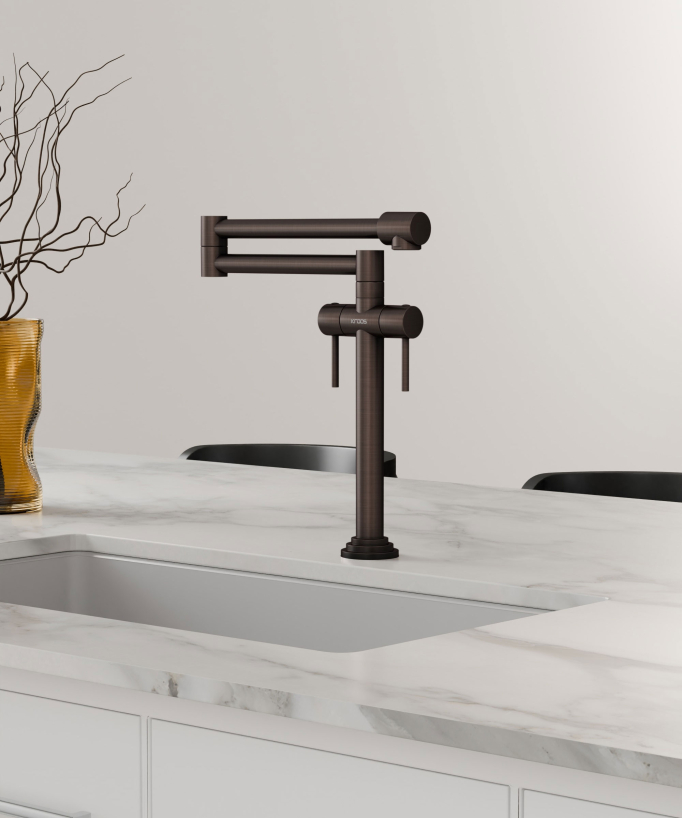 Retro Style Kitchen Mixer Tap - Copper