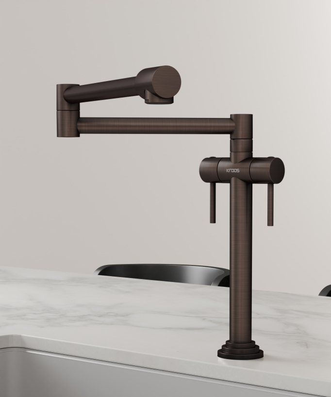 Retro Style Kitchen Mixer Tap - Copper